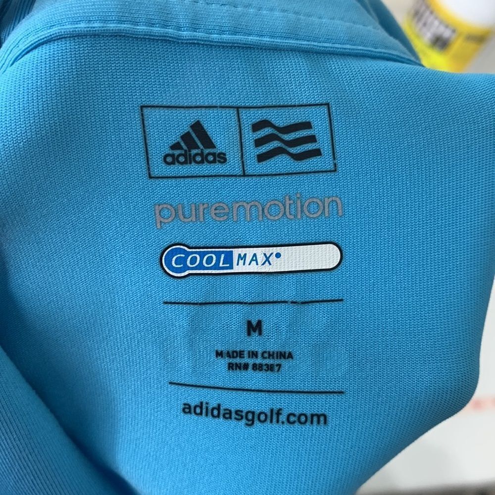 Adidas‎ Purelotion CoolMax Golf Polo Sz M - Picture 9 of 9